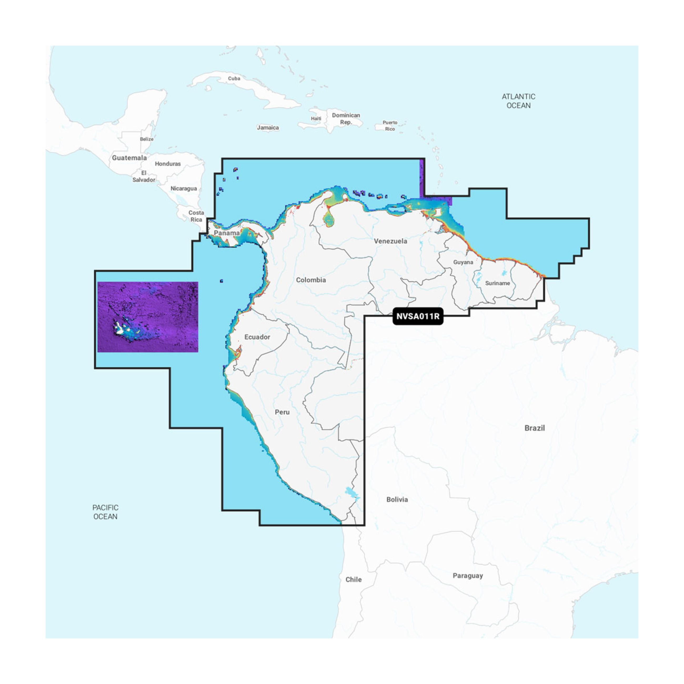 Garmin Navionics - South America, North – Inland And Coastal Marine Charts