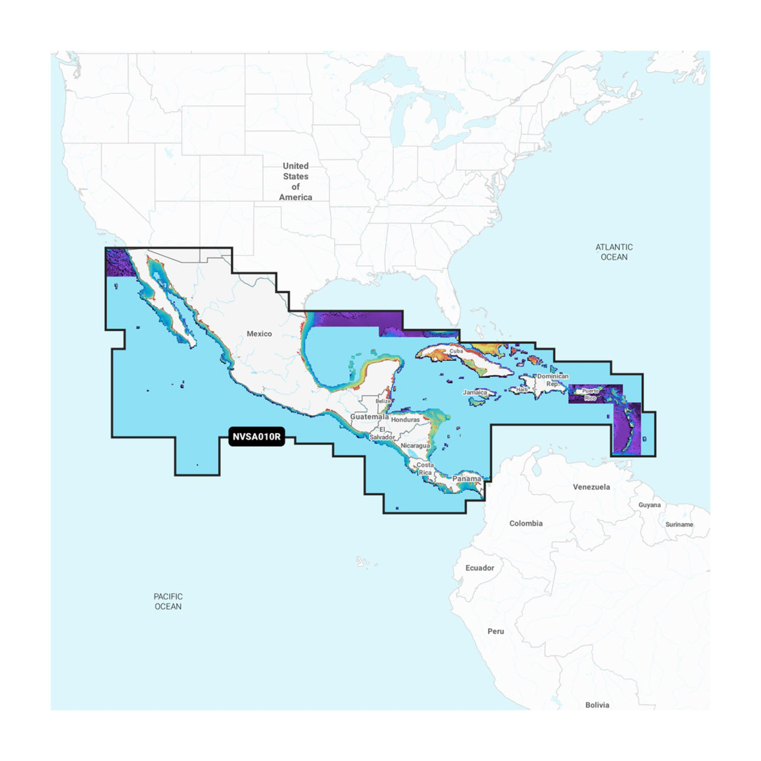 Garmin Navionics - Central America & Caribbean - Inland And Coastal Marine Charts