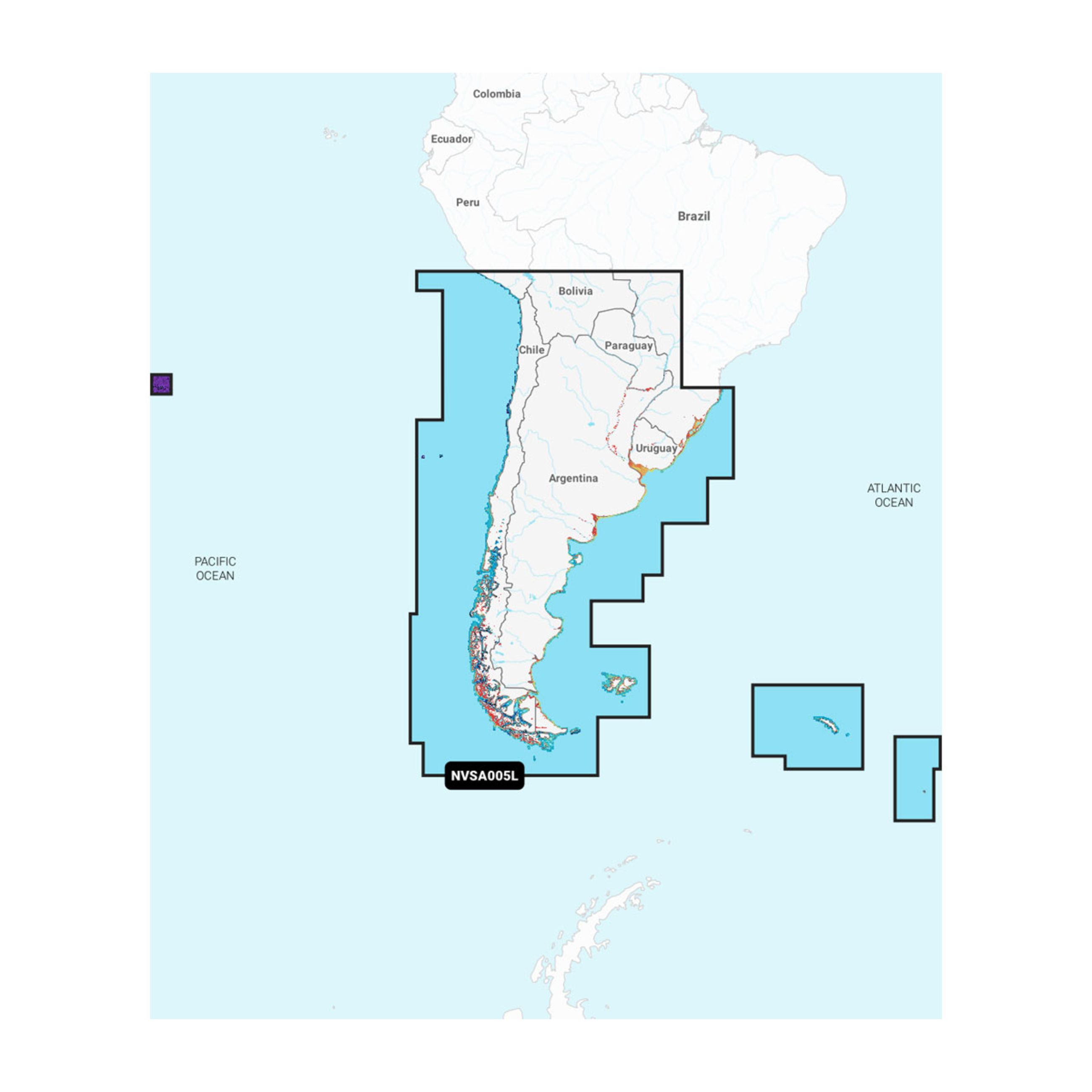 Garmin - Navionics Marine Charts | Chile, Argentina & Easter Island